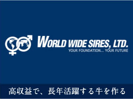 WORLD WIDE SIRES, LTD 甲種うr機で、長年活躍する牛を作る